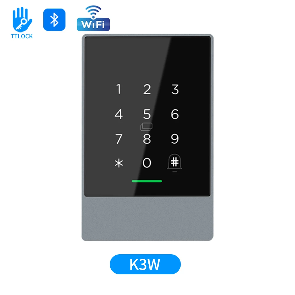 

TTLOCK Wi-Fi цифровая клавиатура контроль доступа по отпечаткам пальцев RFID IC Card Reader 13,56 МГц NFC клавиатура открыватель дверного замка приложение удаленная разблокировка