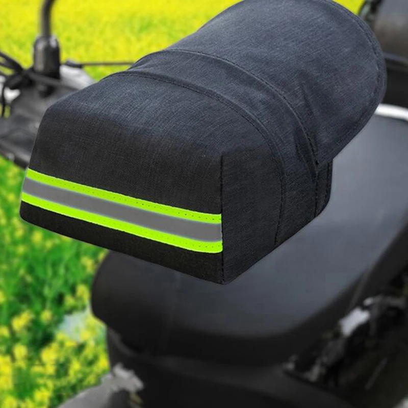 

Motorcycle Handlebar Muffs Summer Airy 3D Oxford Waterproof Sun Protection Gloves With Reflective Strip Design Motorcycle Gloves