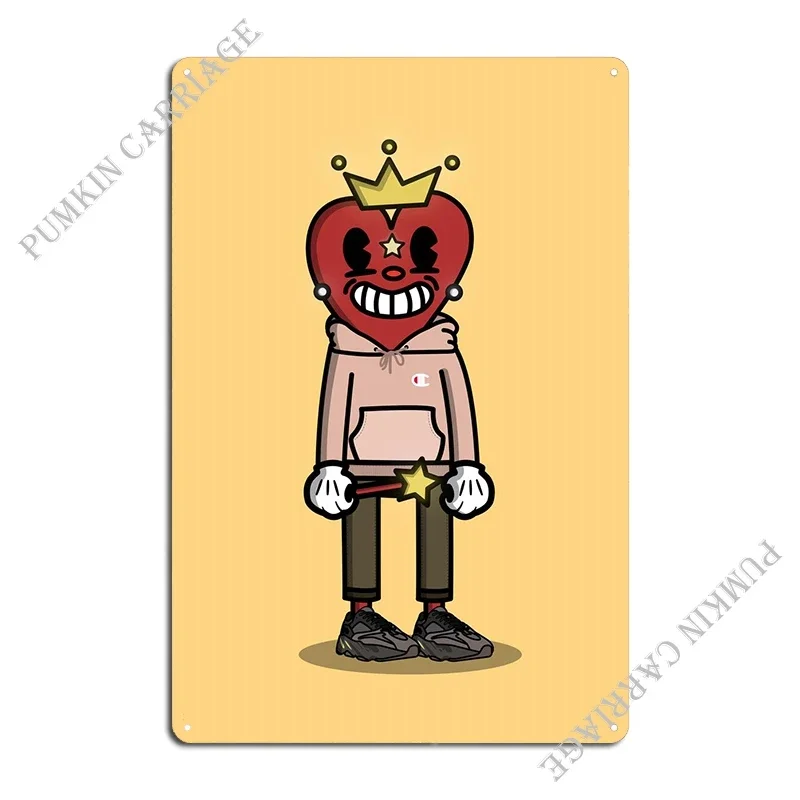 Heart Hypebeast желтая металлическая табличка клуб гараж кухня Настенный декор