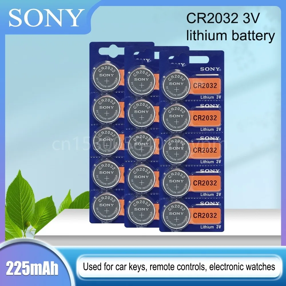 Оригинальный литиевый аккумулятор SONY CR2032 3 в для часов, автомобильных ключей, калькуляторов, часов, компьютеров CR 2032 DL2032 ECR2032 BR2032, кнопочный э...