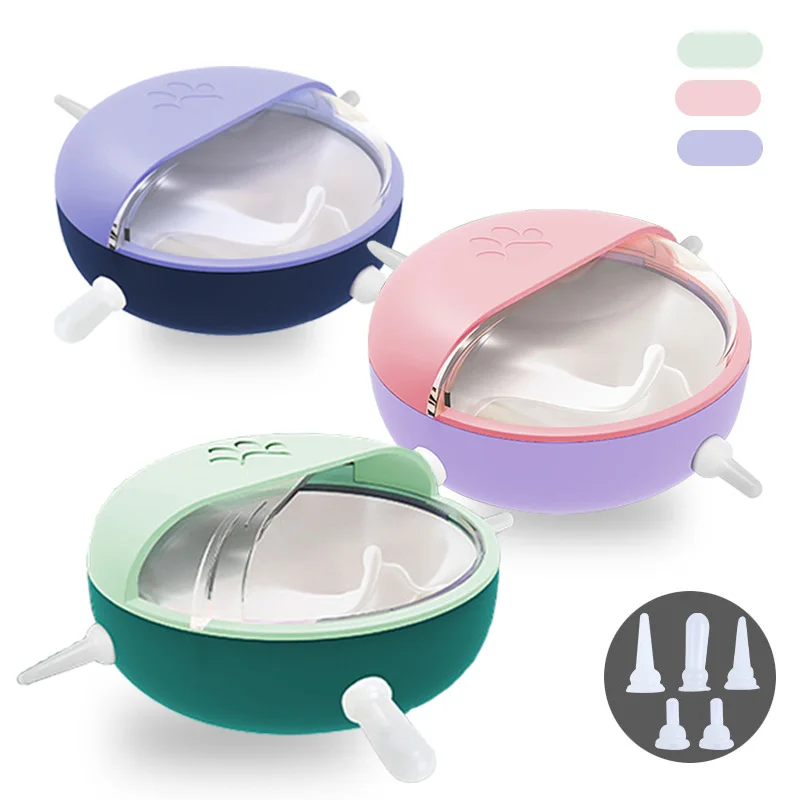 

Pet Milk Bowl Eco-friendly Milk Feeding Carry Multiple Teats Heat Resistant Material Suitable for Newborn Kittens Puppy Health