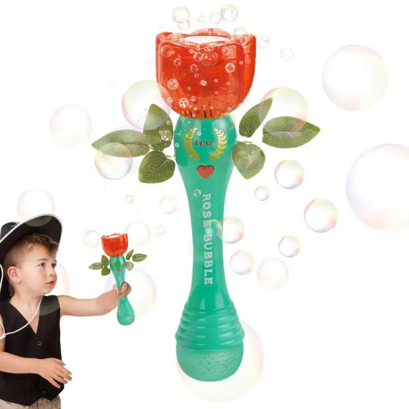 

Automatic Bubble Machine Rechargeable Bubble Stick Toy Musical And Light Up Fun Pretend Play Prop Christmas Birthday Gift Toy