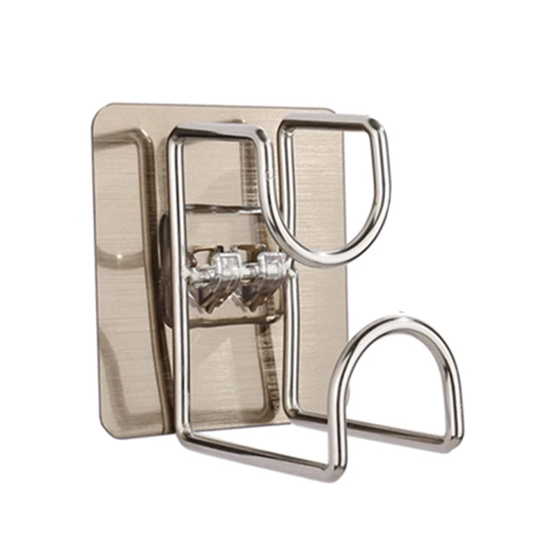 

N58C Wall Mounted Strong Adhesive Hook Door Sticky Hanger Stainless Steel Wash Basin Holder Washbasin Organizer for Kitchen