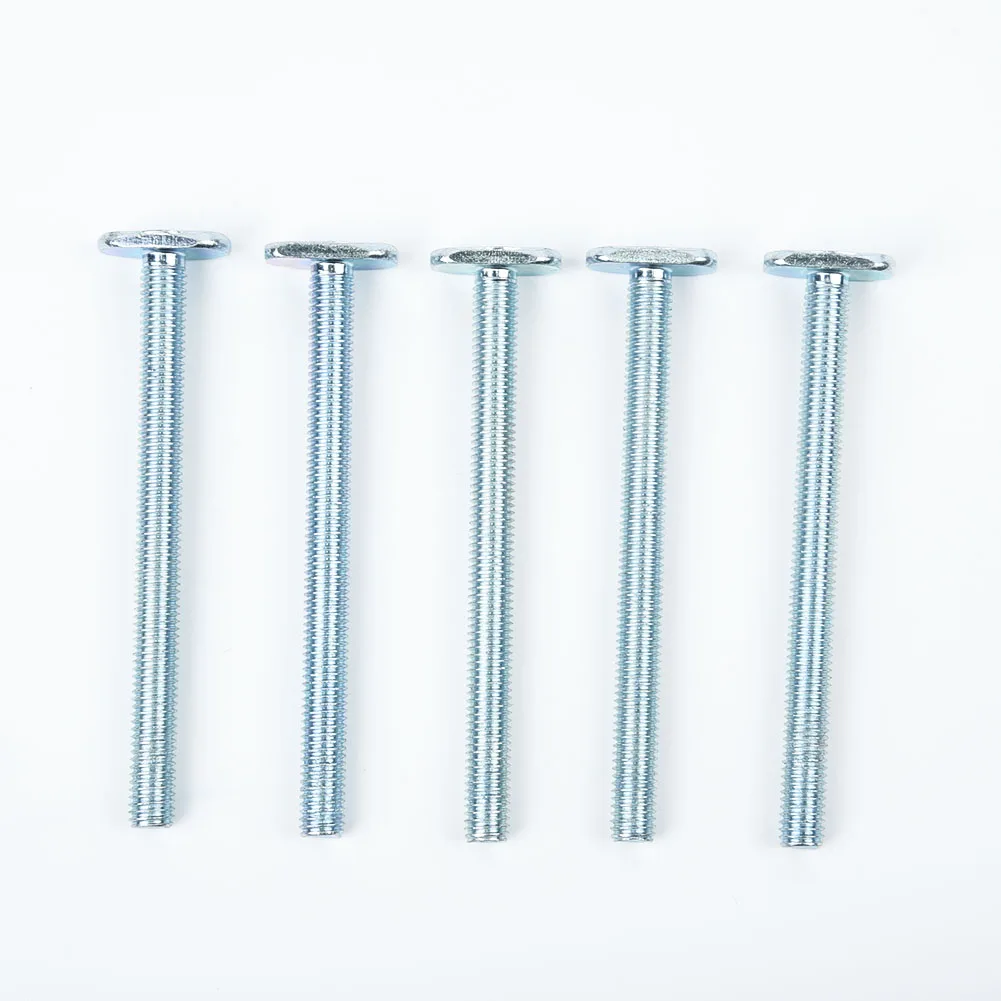 

Silver M8 T-nuts Sliding Supplies Zinc Plated 5pcs Attachment Carbon Steel Kit Replacement Screws Table Saw Tools