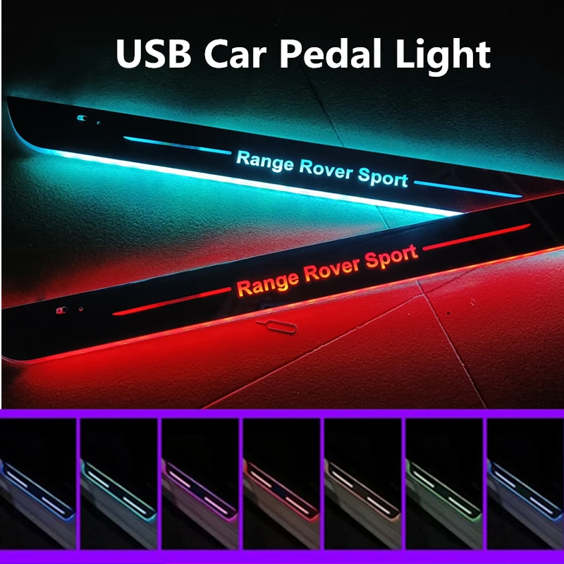 

【Customized】Dynamic LED Car Scuff Plate Welcome Pedal for Range Rover Sport Threshold Door Sill Pathway Light USB Logo Projector