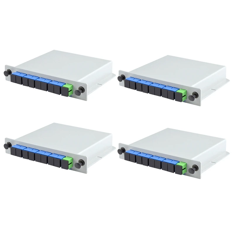 

4X Fiber Optic Plc Splitter 1 X 8 Insertion Outdoor Electrical Splitter / Lgx / Cassette Type Sc/Apc