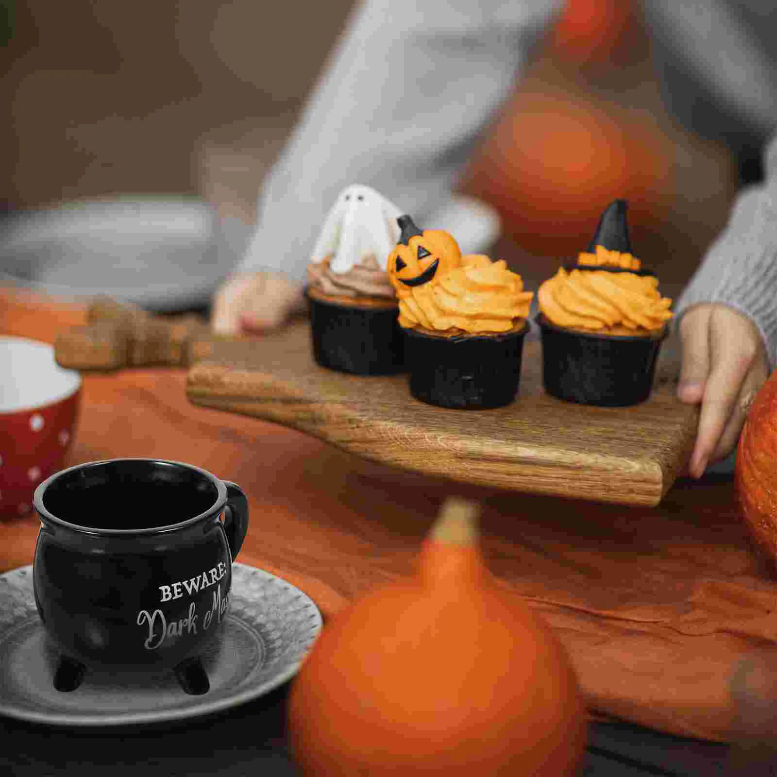 

Mugcauldron Cup Coffee Ceramic Porcelain Tea Mugs Cups Witch Black Hot Drinking Tumbler Soup Witches Chocolate Water Travel