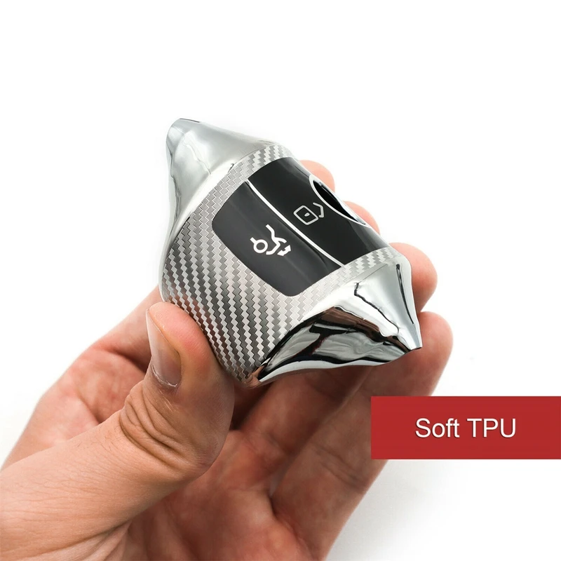 Чехол для автомобильного ключа с текстурой из углеродного волокна защитный