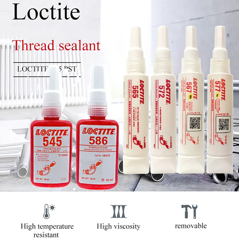 

50ml/250ml Loctite 542 545 554 586 Hydraulic Pneumatic Pipe Thread Sealant 575 567 577 592 572 Leak-Proof Liquid Tape