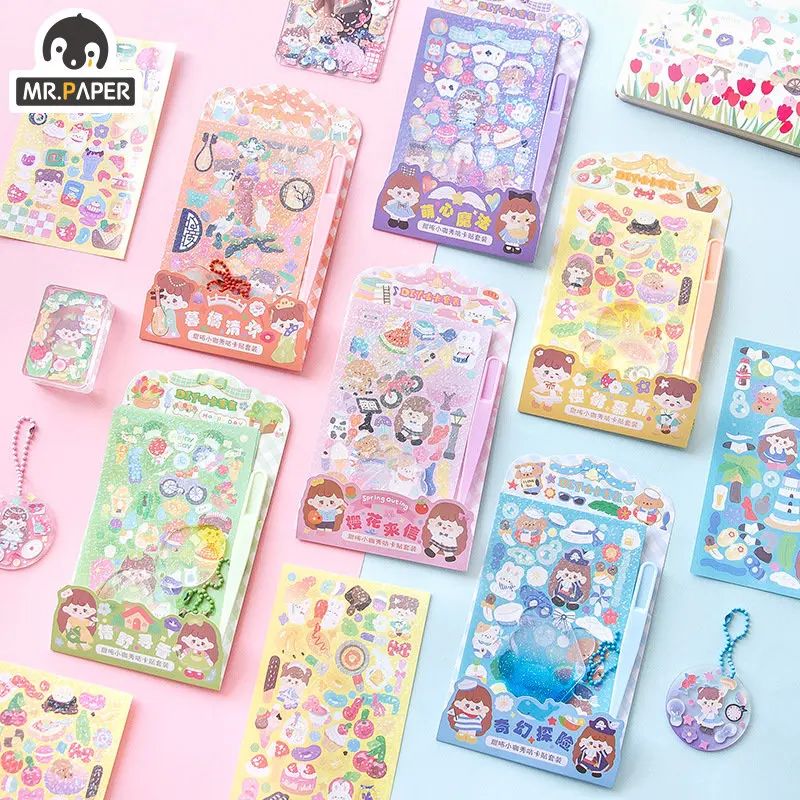 

Mr. Paper Cartoon Cute Stickers Guka DIY Handbook Decoration Kawaii Stickers Korean Stationary Guka Accessories Student Supplies