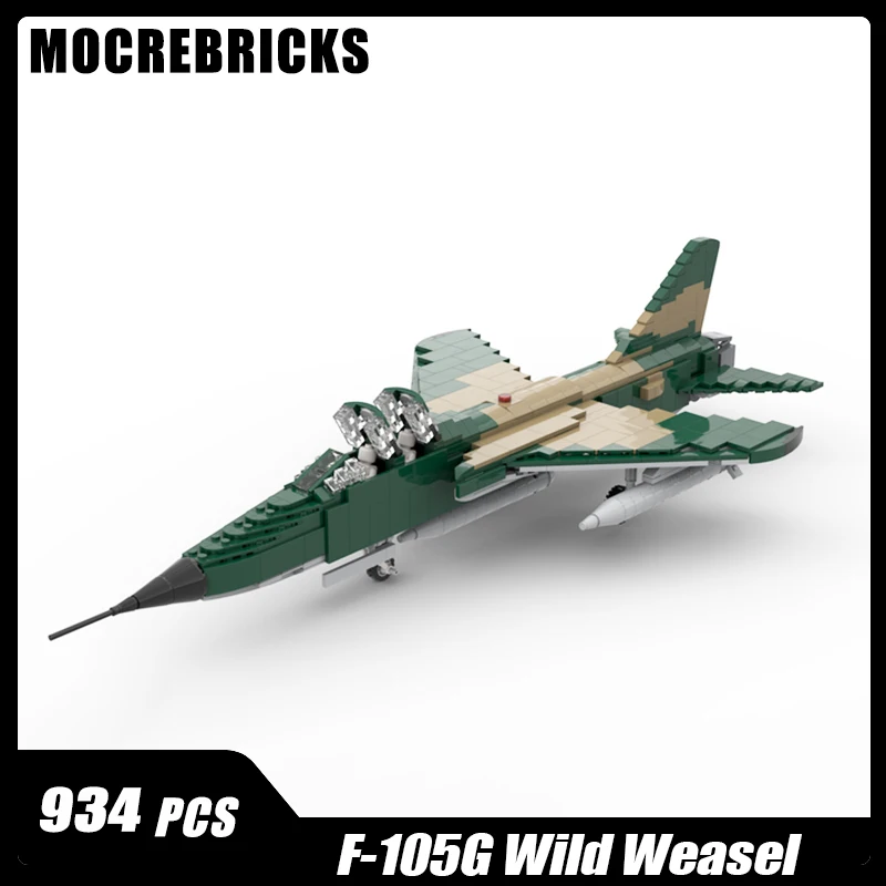 

Военная серия MOC F-105G Wild Weasel Fighter Bombers Коллекция строительных блоков Набор DIY модели детские игрушки рождественские подарки