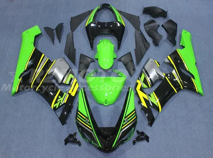 

Style New ABS Fairings Kits Fit For Kawasaki Ninja ZX-6R ZX6R 2005 2006 05 06 Bodywork Set Custom Green Yellow