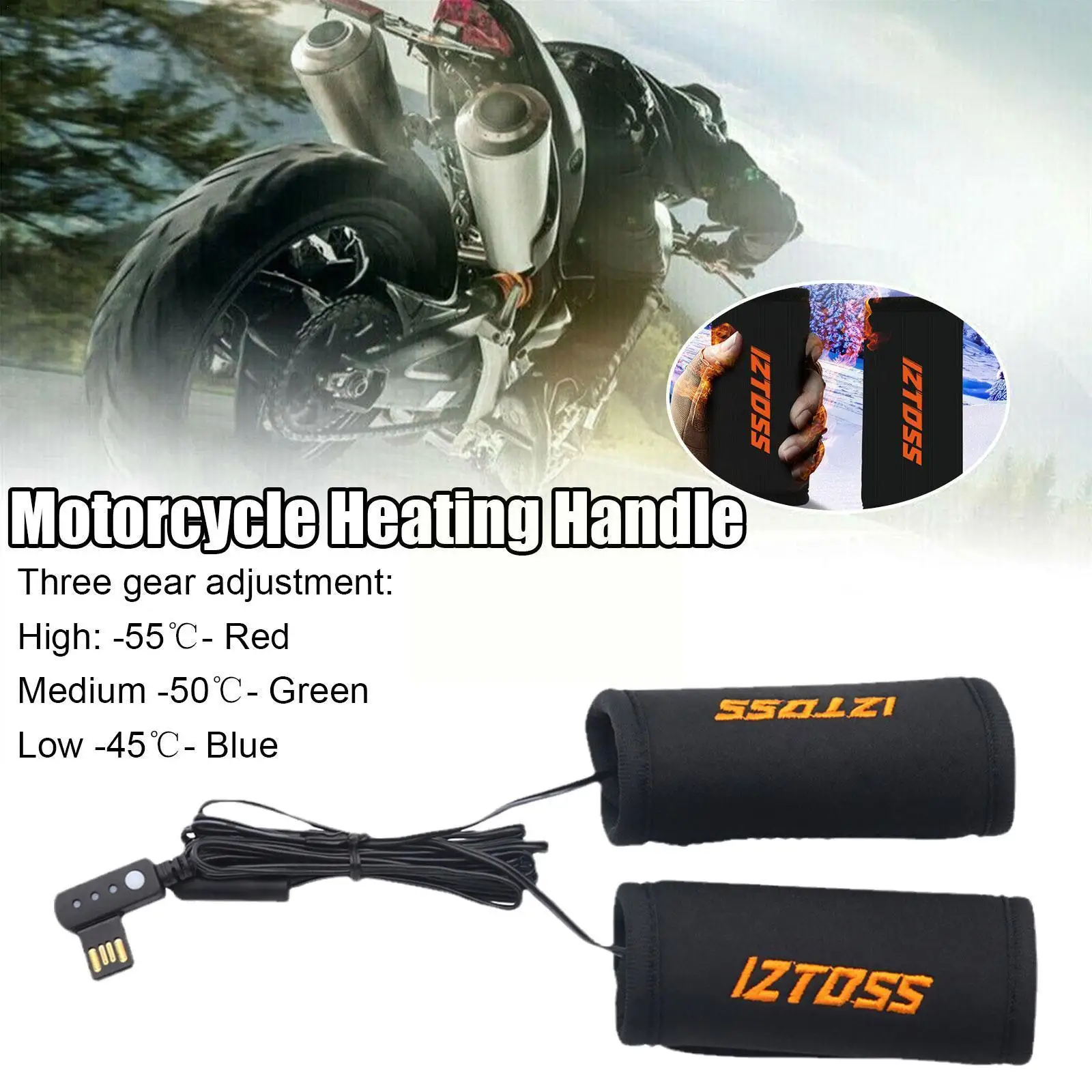 

Grip Heater 5v Usb Heated Handles Motorcycle Handle Removable Winter Bar Cuffs Accessories Grips Warmer 45-55℃ Q3w8