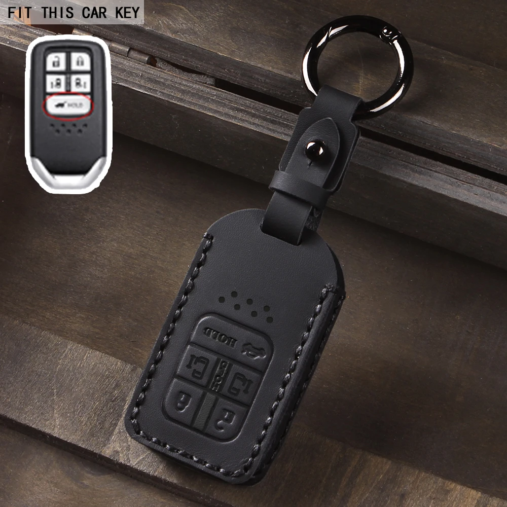 

Кожаный чехол для ключей от автомобиля Honda Civic CRV HRV Accord Pilot, подходит для Freed Vezel Odyssey 2018-2022 для StepWgn 2019, Spada Freed
