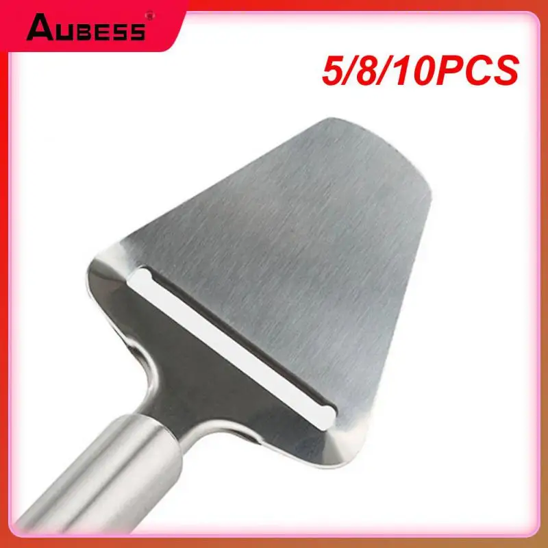 

5/8/10PCS Cheese Peeler Silver Durable Cheese Slicing Knife Pizza Cake Shovel Stainless Steel Cheese Slicer Cutter