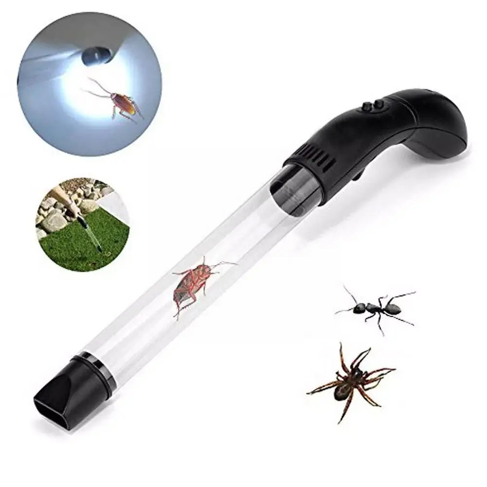 LED Insect Suction Trap Catcher Fly Bugs Insect Killer Littel Vacuum Pest Sucker Safety Insecticidal Lamp Repellent Spider