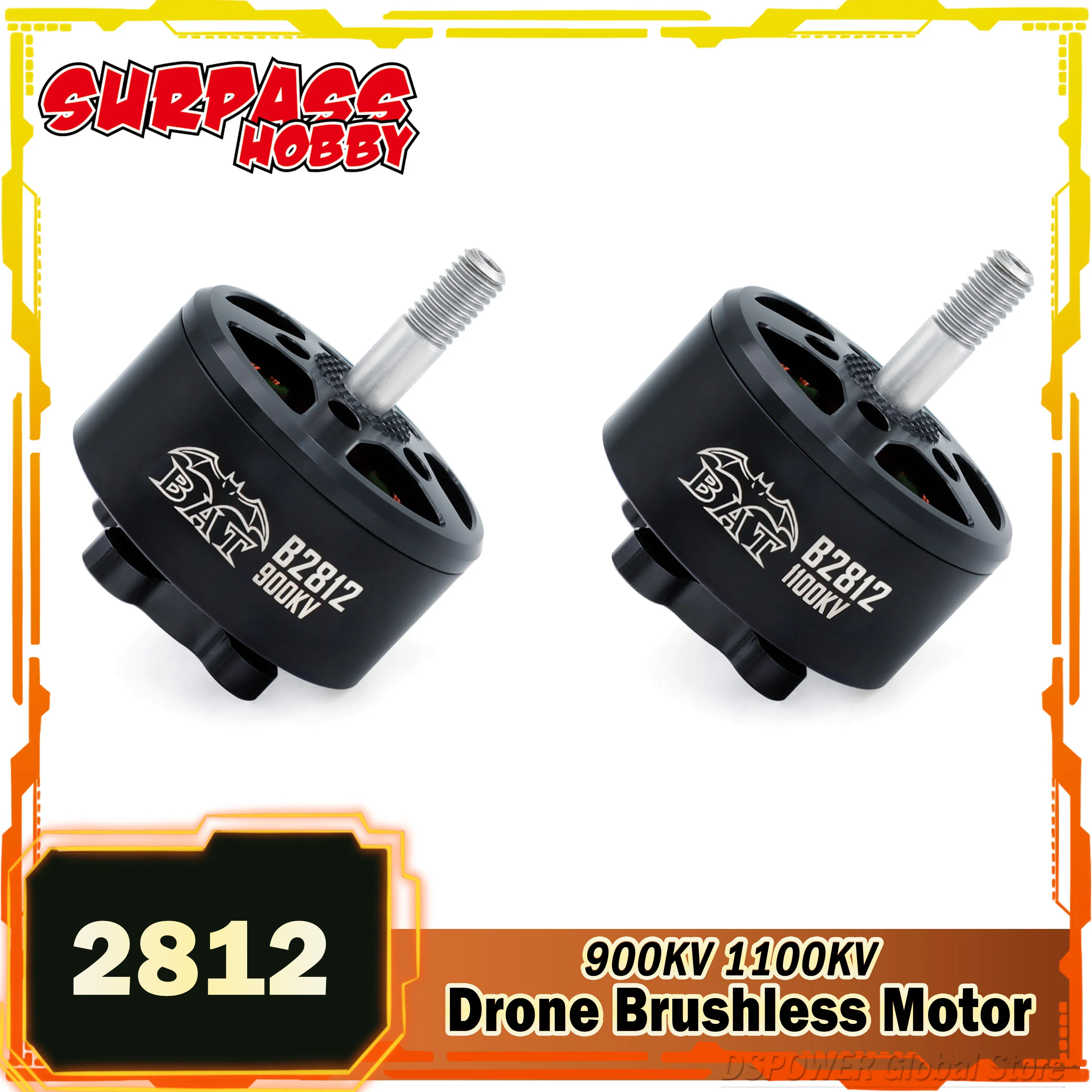 Surpass Hobby BAT 2812 Brushless Motor 900KV 1100KV Outrunner for RC FPV Racing Drone Mark4 Frame APEX 9x5x3 Prop Multirotor Toy