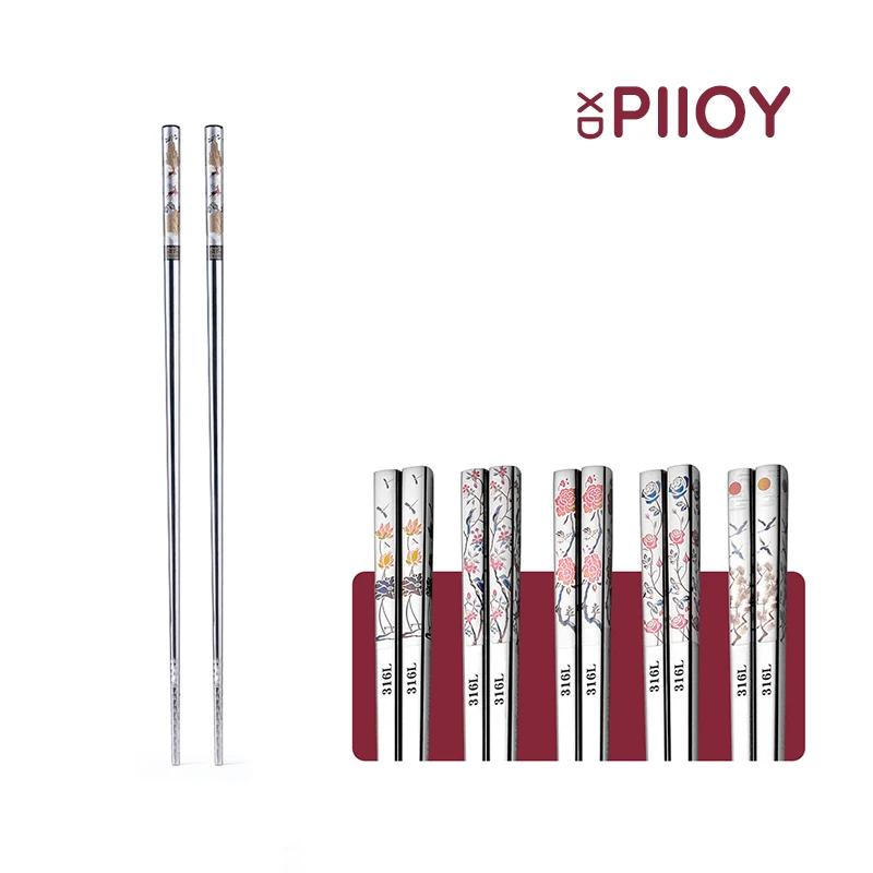 

Stainless Steel Metal Chopsticks Korean Food Panda Chopstick Holder Kitchen Tableware Japanese Kitchen Pair Bento Accessories