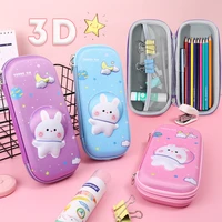3d cartoon pencil case cute large capacity stationery box school pencil cases gifts for children kids pen case student pens box