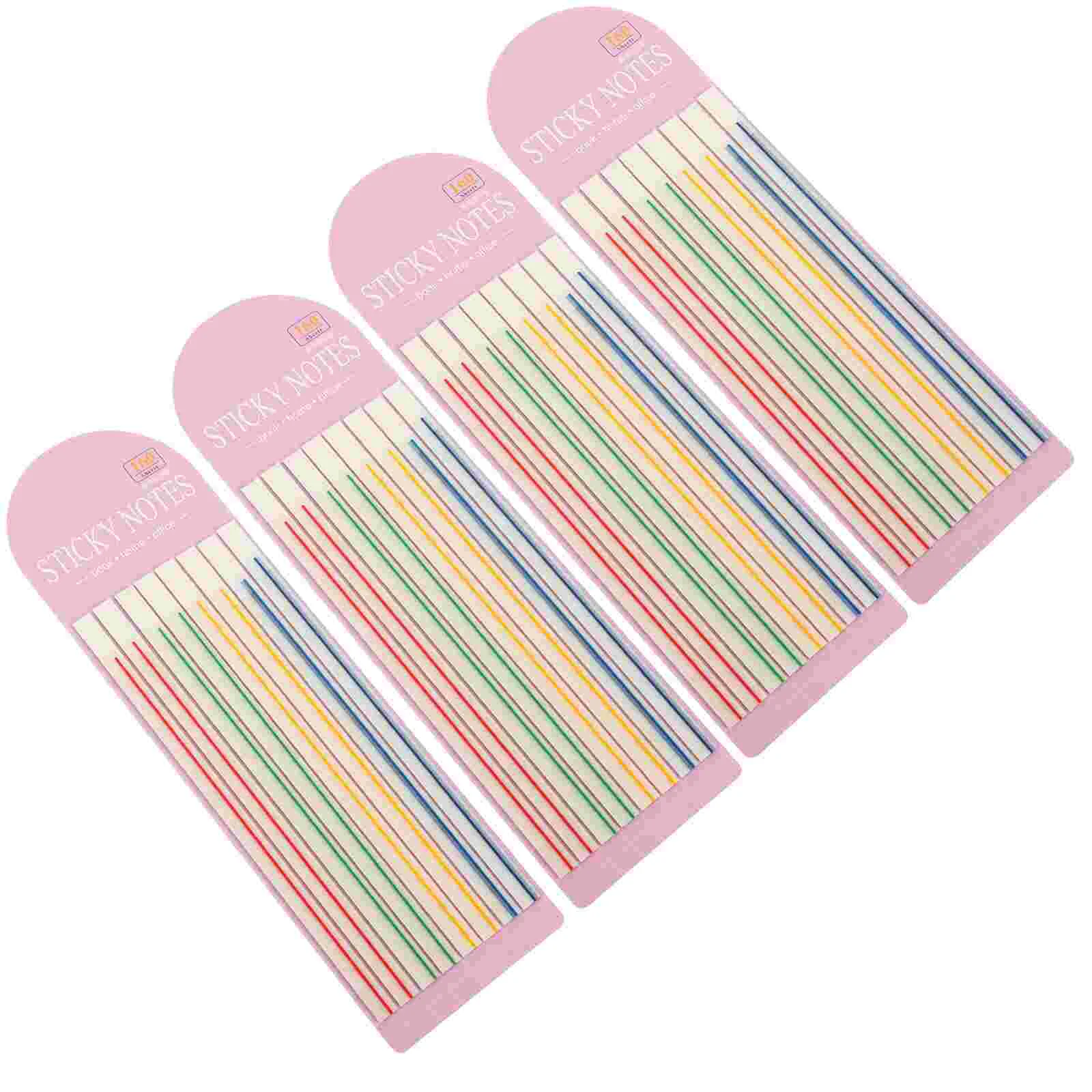 

4 Books Transparent Strip Sticky Strips Colored Labels Notebook Mark Accessory The Pet Professional Highlight Office