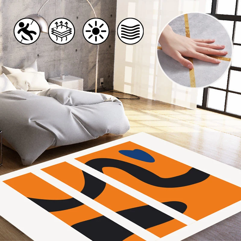 

Modern art simple and durable light luxury geometry fashion rugs for living room sofa coffee table bedside carpets