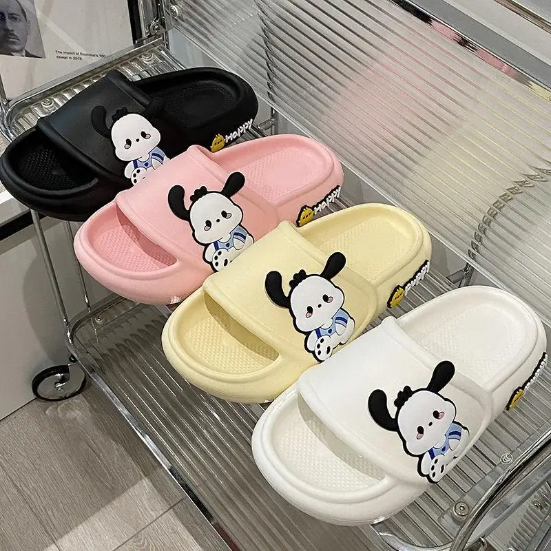 

Kawaii Sanrio Summer New Pachacco Sandals Cartoon Cute Girl Spongebob Squarepants Soft Bottom Non-Slip Indoor Dormitory Slippers