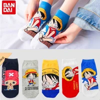 bandai anime one piece couple socks men and women cotton deodorant shallow mouth socks sweat absorbing breathable socks