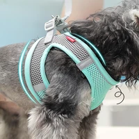 pet dog chest strap mesh breathable reflective kitten dog vest type traction adjustable outdoor walking travel pet accessories