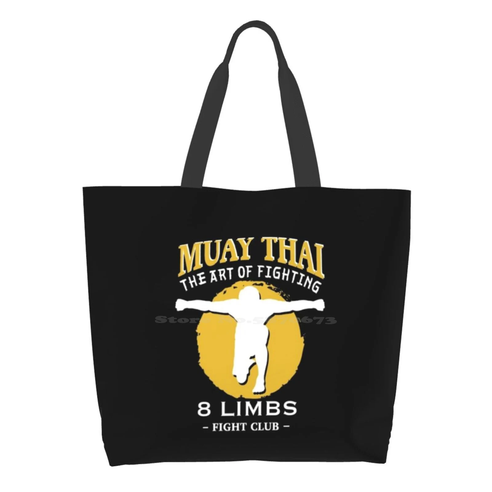 

Muay Thai Art Of Fighting Martial Arts Boxing Reusable Shopping Bag Tote Large Size Muay Thai Martial Arts Boxing Kickboxing