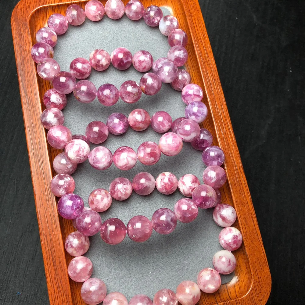 Женский браслет из натурального фиолетового изумруда 11 мм 1 шт.