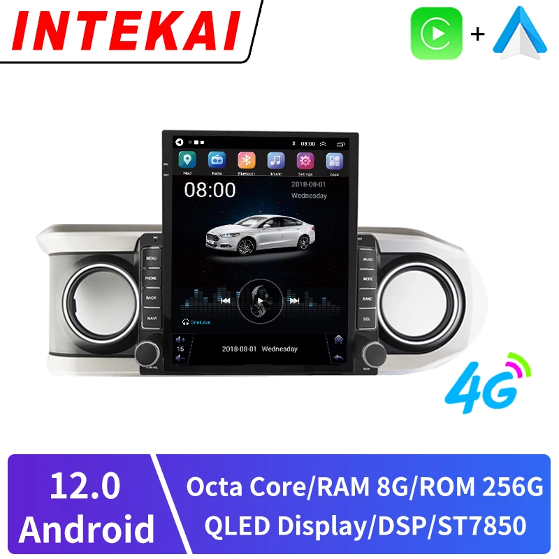 9 7-дюймовый вертикальный стиль Tesla с экраном Android автомобильное радио для Toyota Tacoma