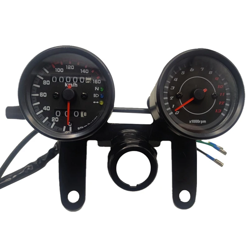 

1 PCS Motorbike Dashboard Retro New Black For Cruise Prince Retrofit Odometer Tachometer