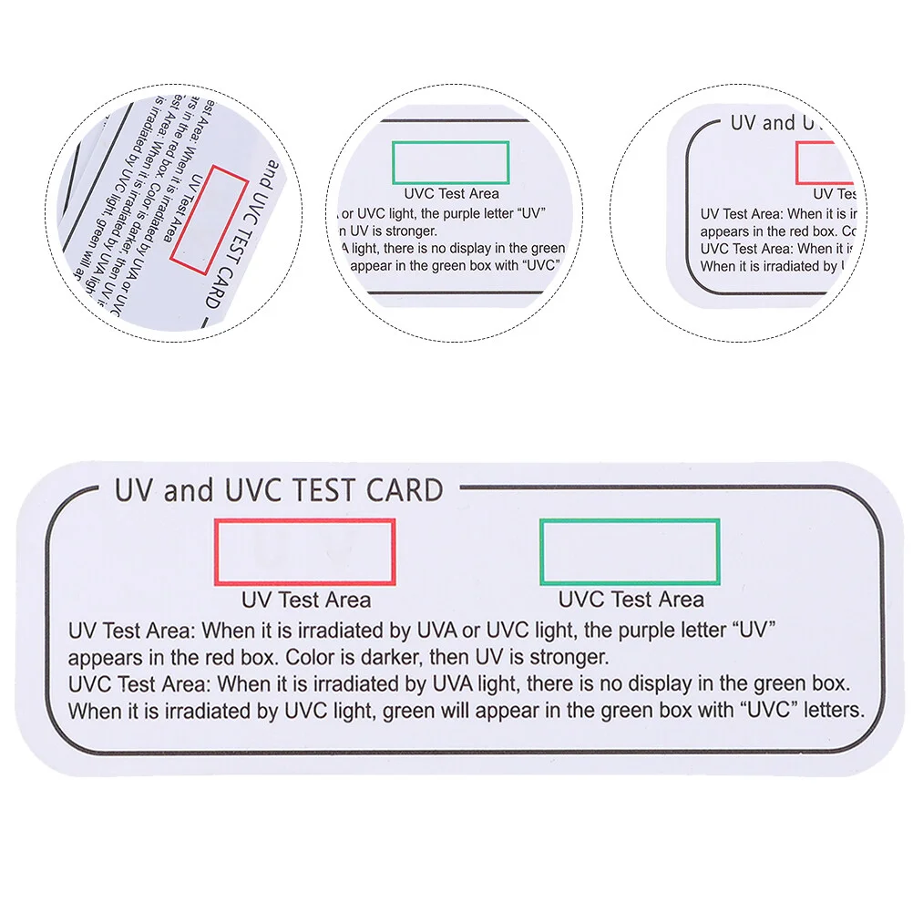

5 Pcs Cabinet UV Testing Cards Strip Indicator Uva Paper Uvc-uva Light Identifying