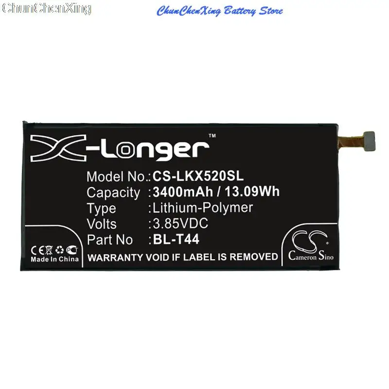 

Cameron Sino 3400mAh Battery BL-T44 for LG L722DL, LMQ720AM, Q720TS,LMQ720VSP,LM-X520, Q60,Q720,Q720QM, Q720V, Stylo 5,X525EAW