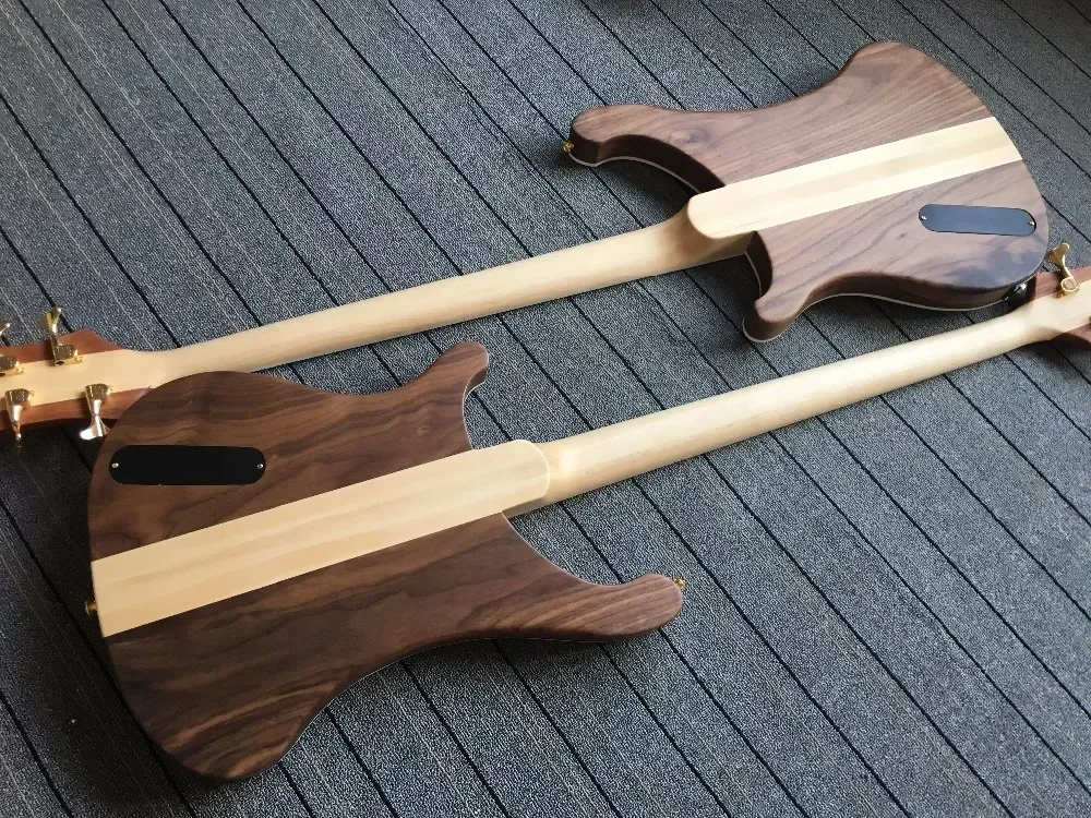 Супер редкая 4003 4005 Lemmy ореховая резная вручную электрическая бас-гитара с шеей