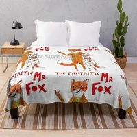 custom blanket bed fantastic mr fox fantastic mr fox t shirt soft bed boho blanket blanket fluffy throw blanket