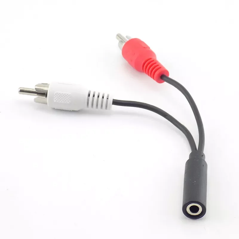 

3.5mm RCA Female jack Stereo to 2 RCA Male Plug Y Cable Adapter 3.5 Audio aux Socket connector to Headphone Players wire