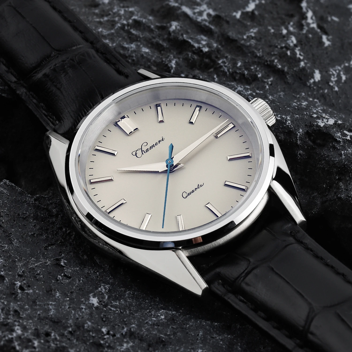 Chameri Men Dress Watch VH31 Quartz Movement Sapphire 40mm Stainl | Car ...