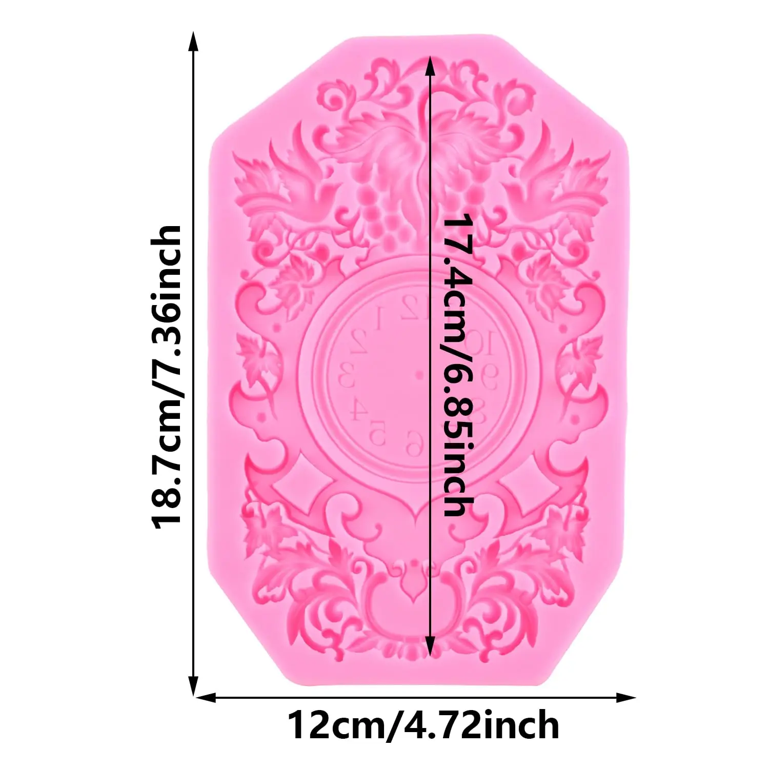 Часы в барочном стиле силиконовая форма для помадки украшения тортов кексов