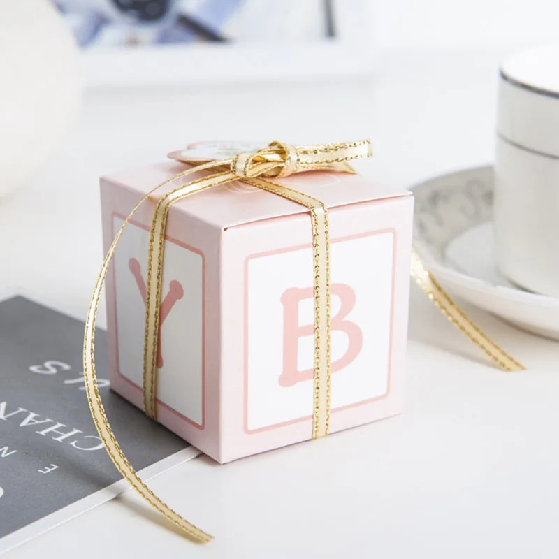 50 шт. буквы Baby Packaging Подарочная коробка Birthday Party DIY шоколадная для конфет Shower Декор