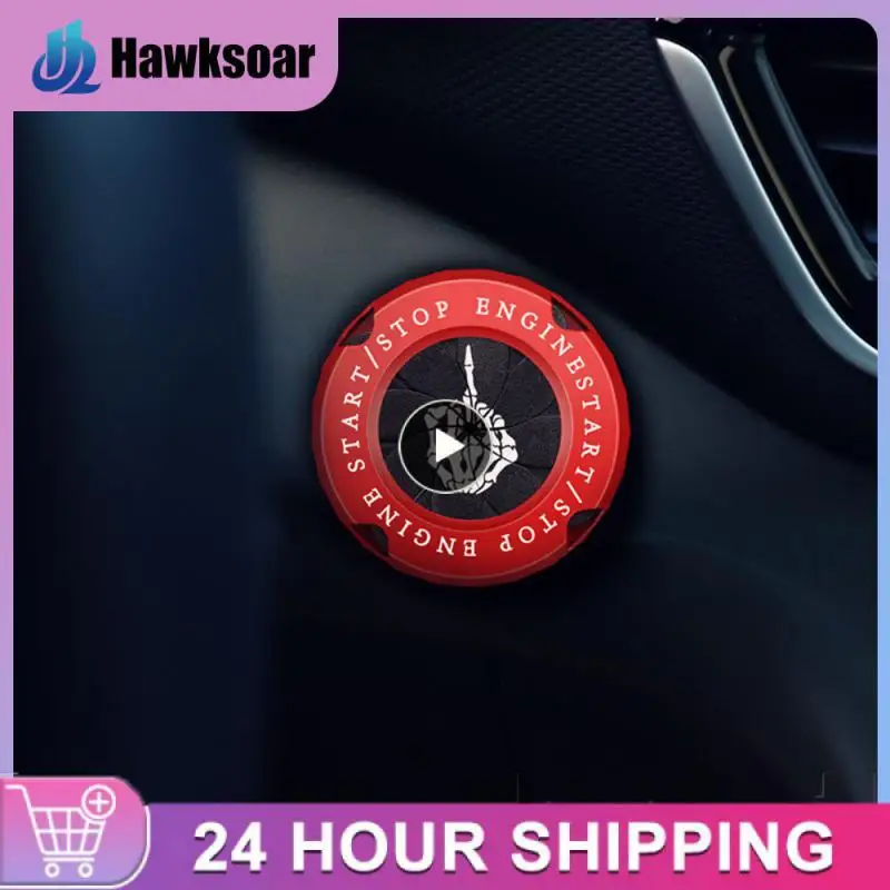 

Zinc Alloy One-key Start Rotating Protective Cover Durable Universal Ignition Switch Protection Cap Anti-collision Car Supplies