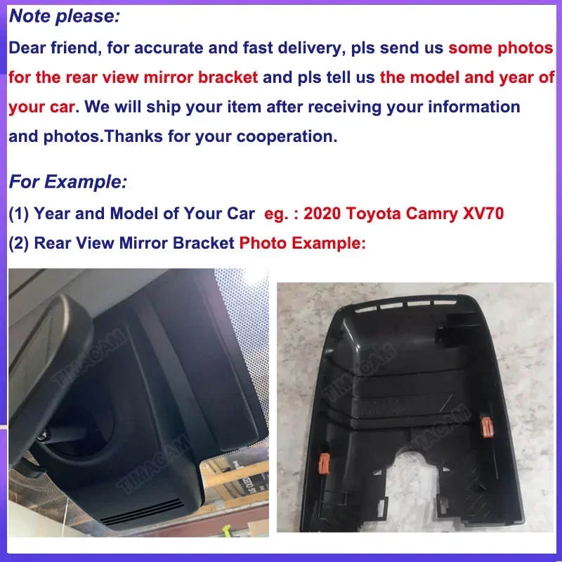 4K 2160P Wi-Fi передний и задний видеорегистратор для Toyota Rav4 LE XLE XA50 Wildlander Camry Highlander CHR Sienna Corolla IZOA Alphard DVR (art.: 3920cd9bc4cf7) - 3920cd9bc4cf7