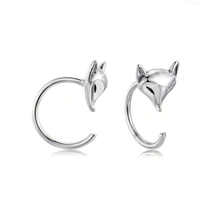 Серьги-крючки Smart Fox из стерлингового серебра 925 пробы, креативные, в виде животных, милые, 3985 (art.: 3920da7561232) - 3920da7561232