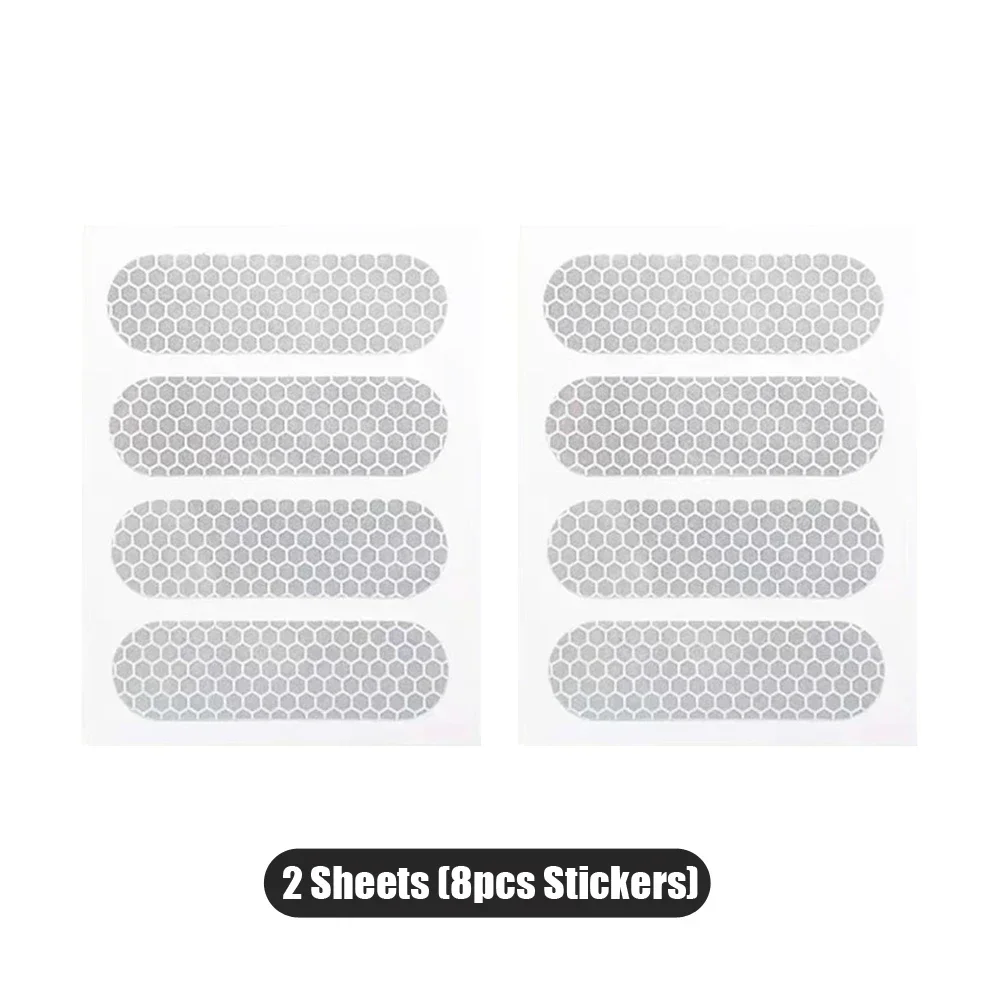 

8 шт., белый мотоциклетный шлем, светоотражающие полосы, наклейки, мотоциклетный отражатель, предупреждающий знак, универсальный декор для мотоцикла, аксессуары