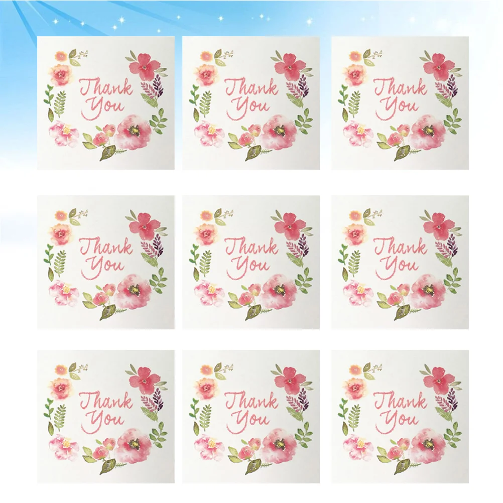 

50 Pcs Anniversary Card Message Cards Flowers Small Thank You Gift Greeting Valentines Day Business