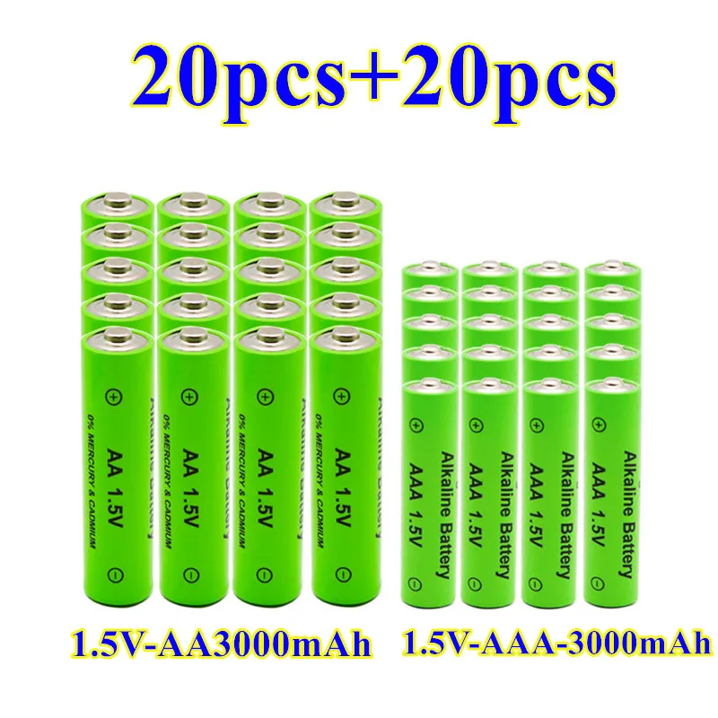 

AA + AAA Rechargeable AA 1.5V 3000mAh / 1.5V AAA 3000mah Alkaline Battery Flashlight Toys Watch MP3 Player Replace Ni-Mh Battery