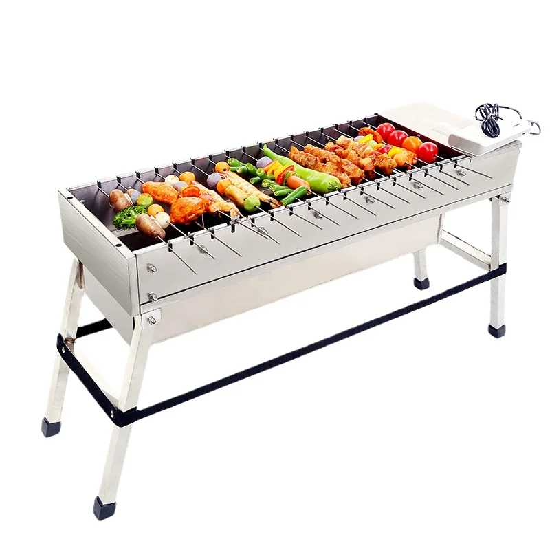

Outdoor Camping Picnic USB Port Barbecue Used Rotating Bbq Japanese Charcoal Grill