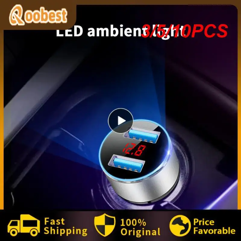 

Автомобильное зарядное устройство с двумя Usb-портами, 3/5/10 шт.