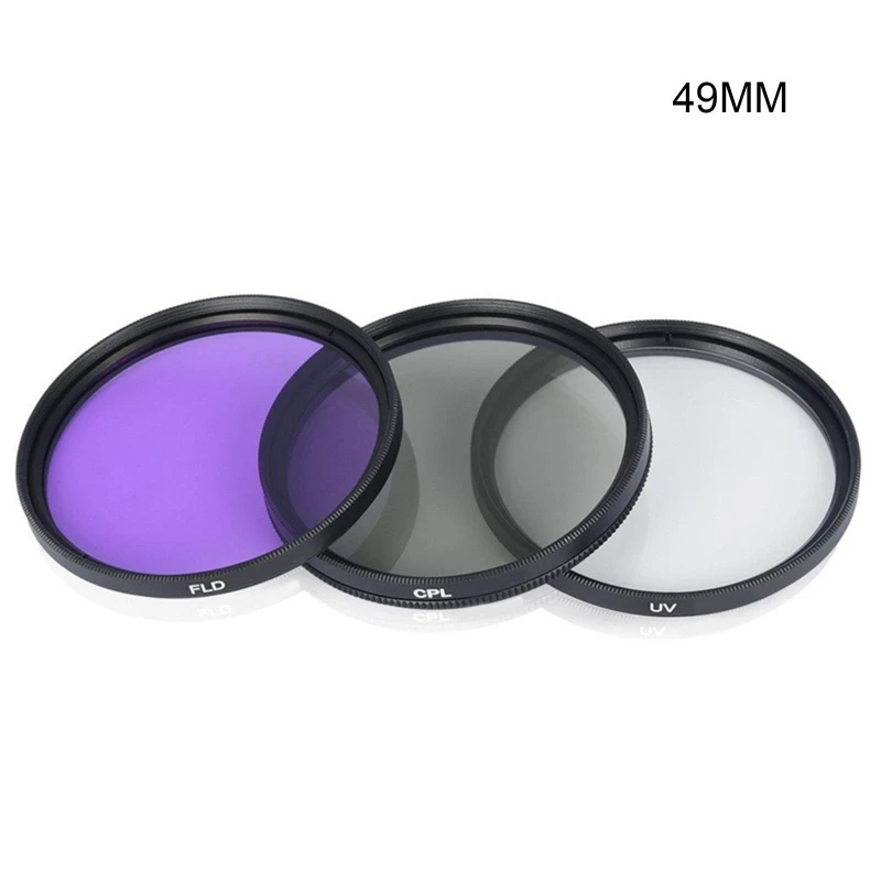 

Набор фильтров для объектива UV + CPL + FLD 3 в 1 с сумкой фильтры для объектива камеры совместимы с большинством брендов объективов DSLR B36A