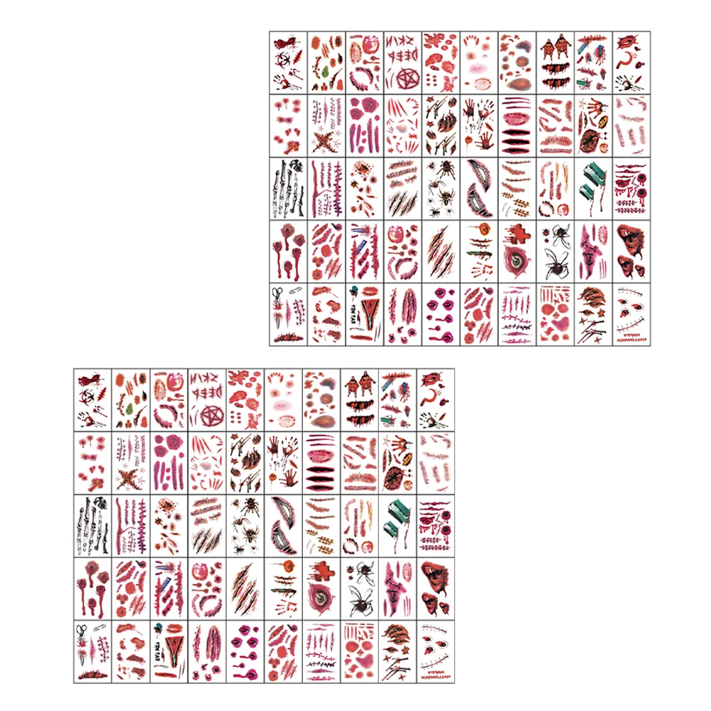 

2 набора татуировок, наклейки, временные искусственные татуировки